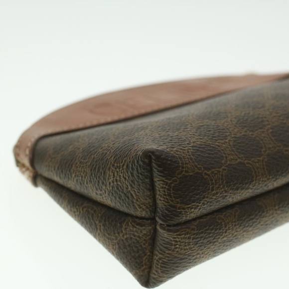 CELINE Macadam Canvas Pouch PVC Leather Brown Auth bs4236K - Picture 15 of 16